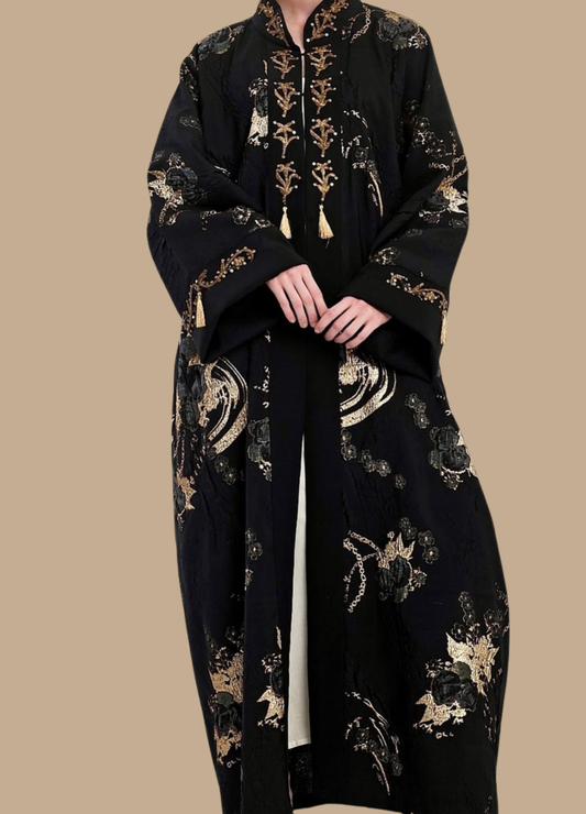 Golden Luxe Black Abaya