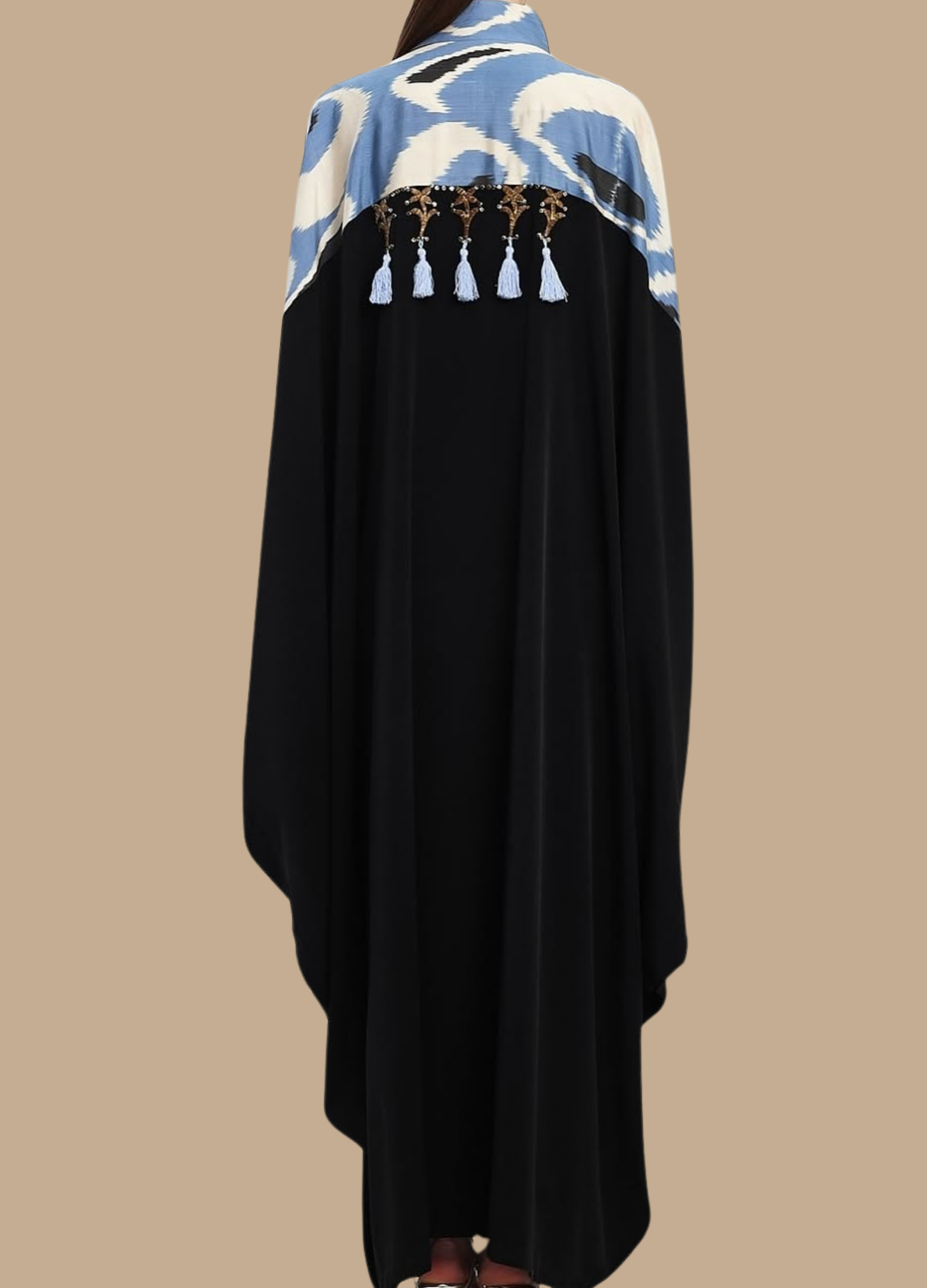 Moroccan Wave Blue Abaya