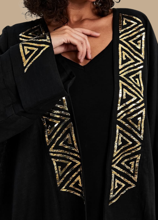 Golden Touch Black Abaya