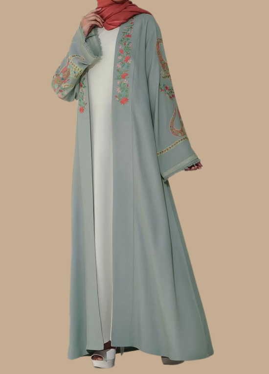 Blush Breeze Blue Abaya