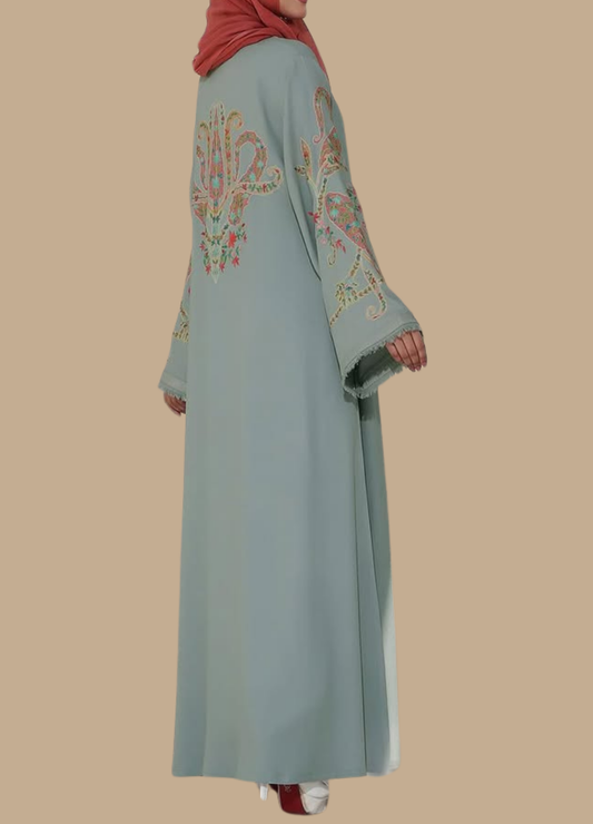 Blush Breeze Blue Abaya