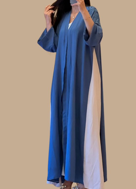 Royal Blue Open Abaya