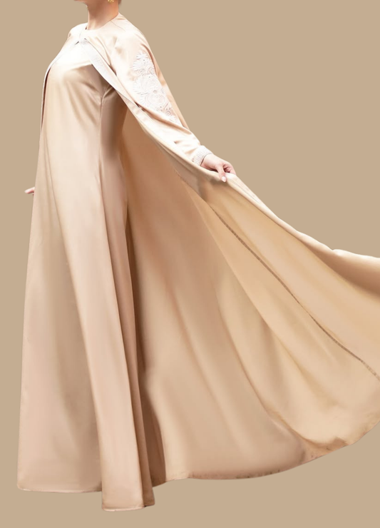 Blush Pearl Open Abaya