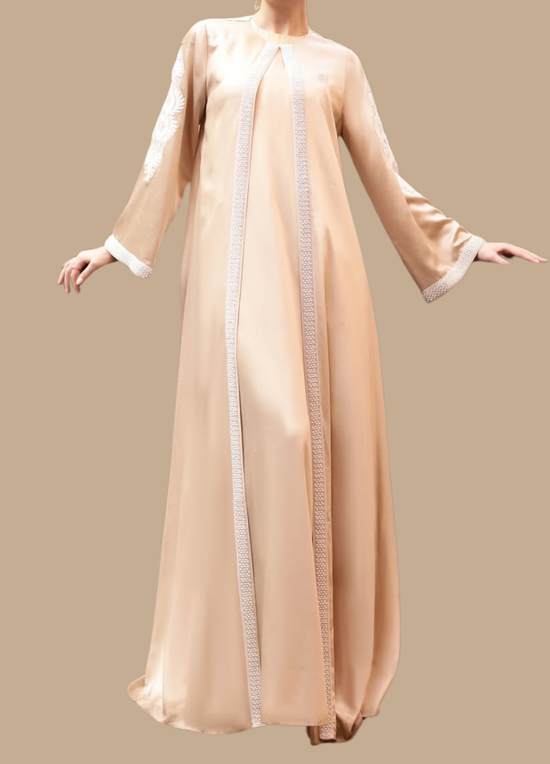 Blush Pearl Open Abaya