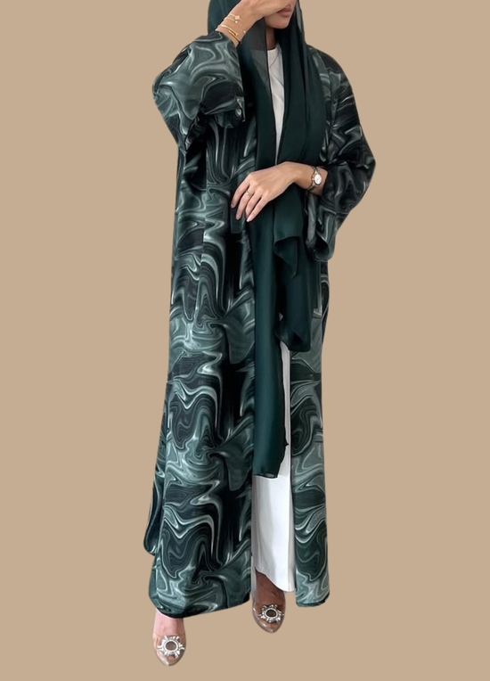 Saffron Wave Open Abaya