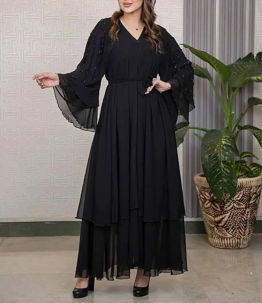 Opulent Noir Black Abaya