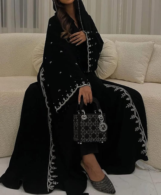 Noir Elegance Black Abaya