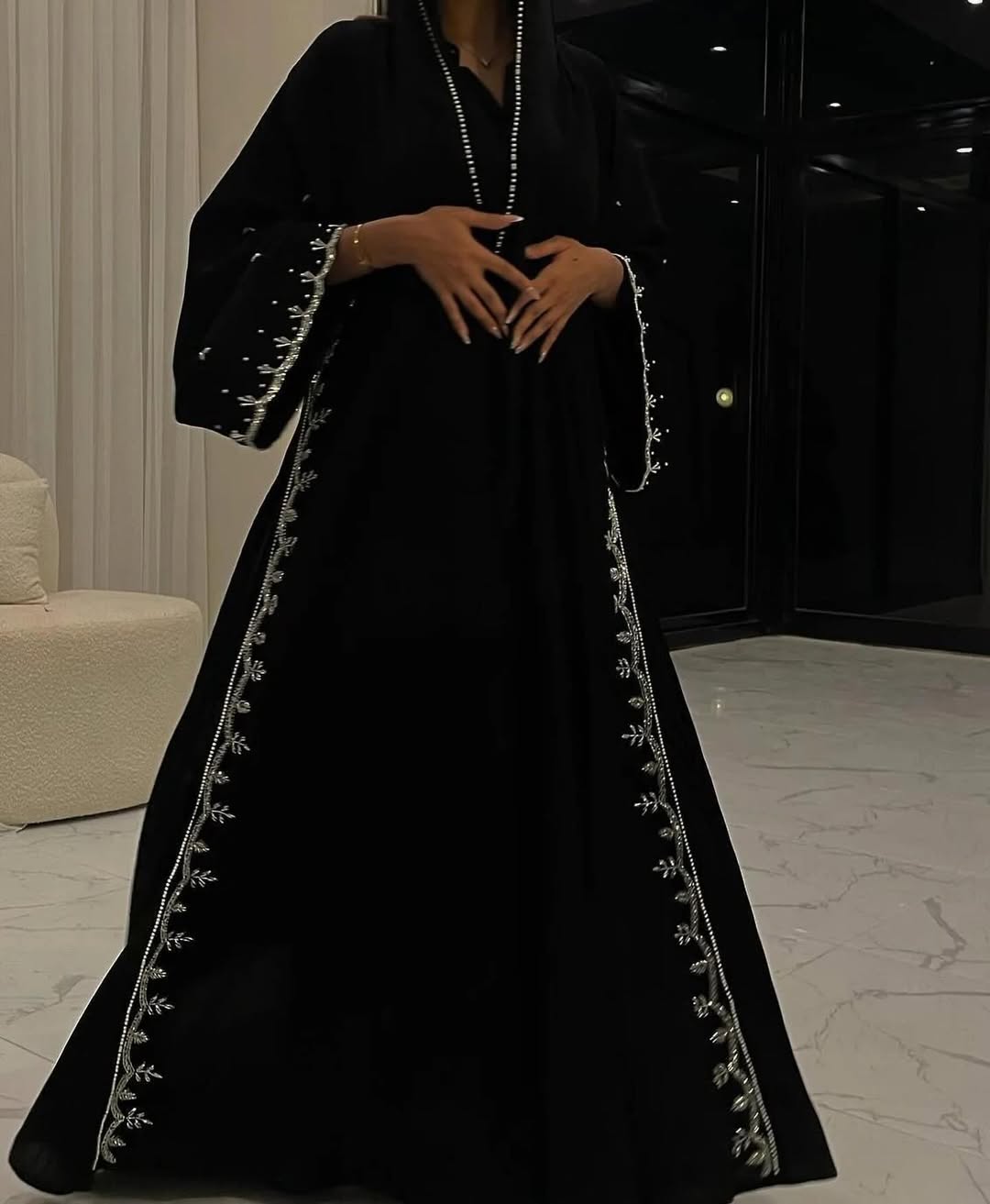 Noir Elegance Black Abaya