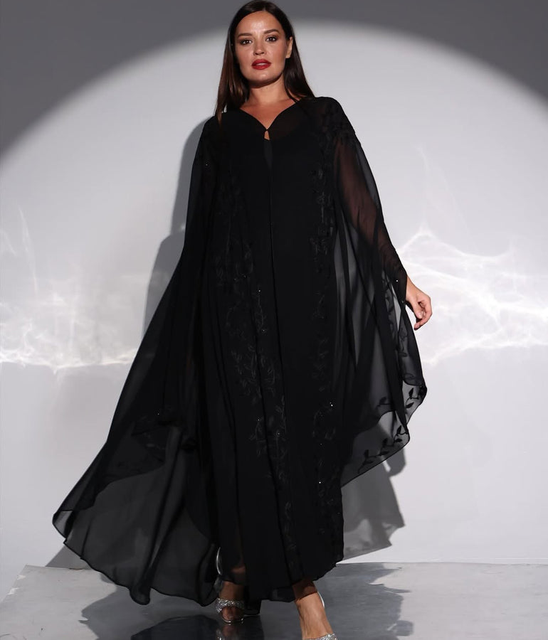 Midnight Elegance Bridal Abaya