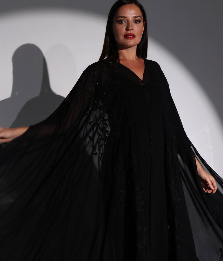 Midnight Elegance Bridal Abaya