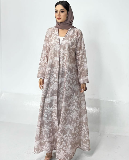 Ivory Bloom Tropical Abaya