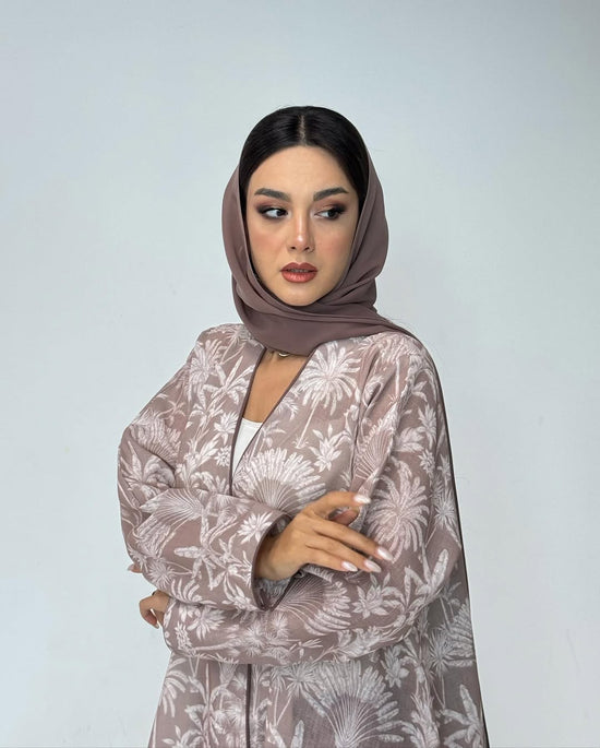 Ivory Bloom Tropical Abaya