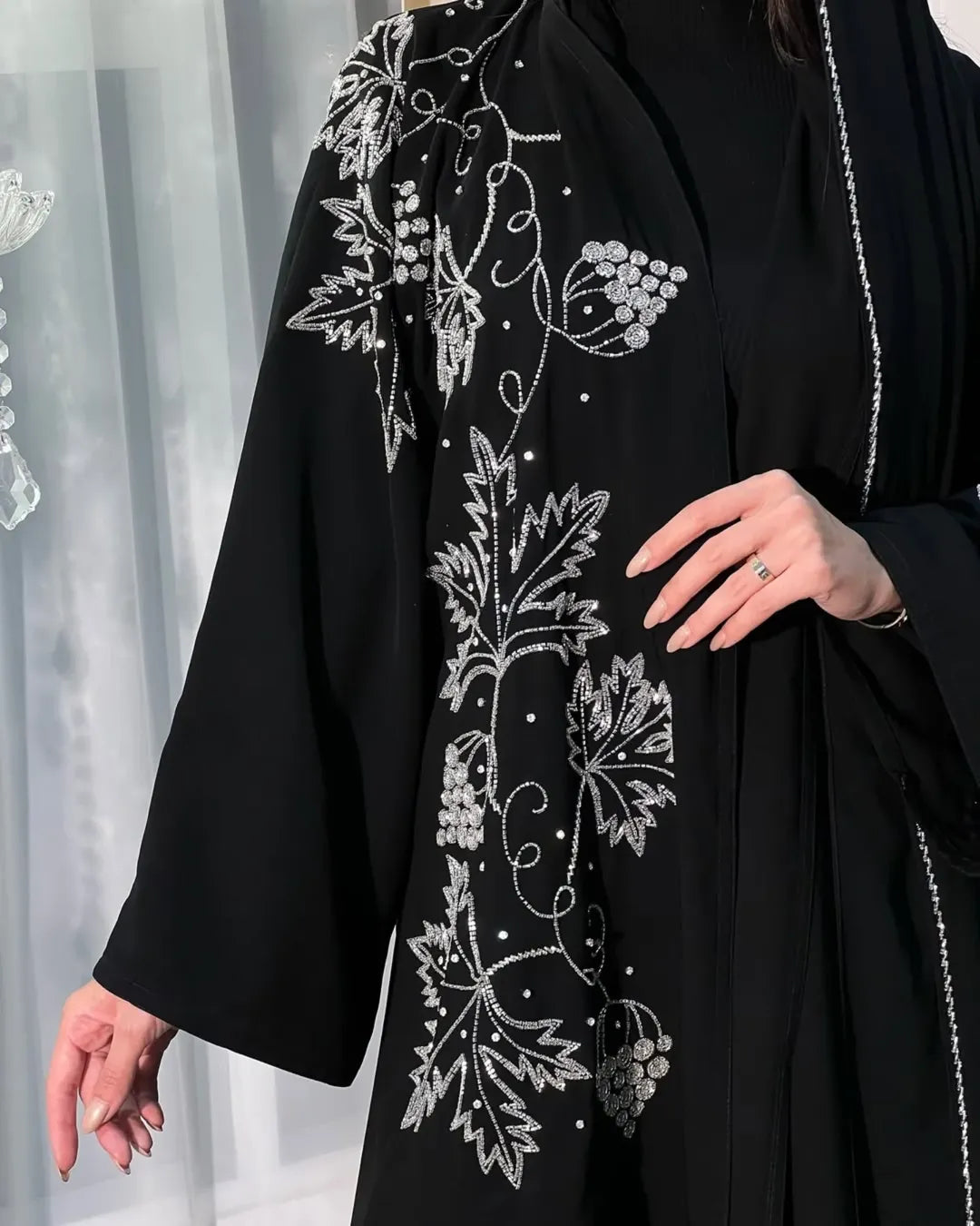 Celestial Noir Black Abaya