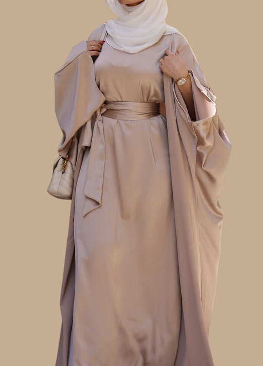 Blush Harmony Belted Abaya