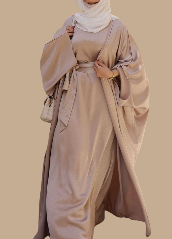 Blush Harmony Belted Abaya