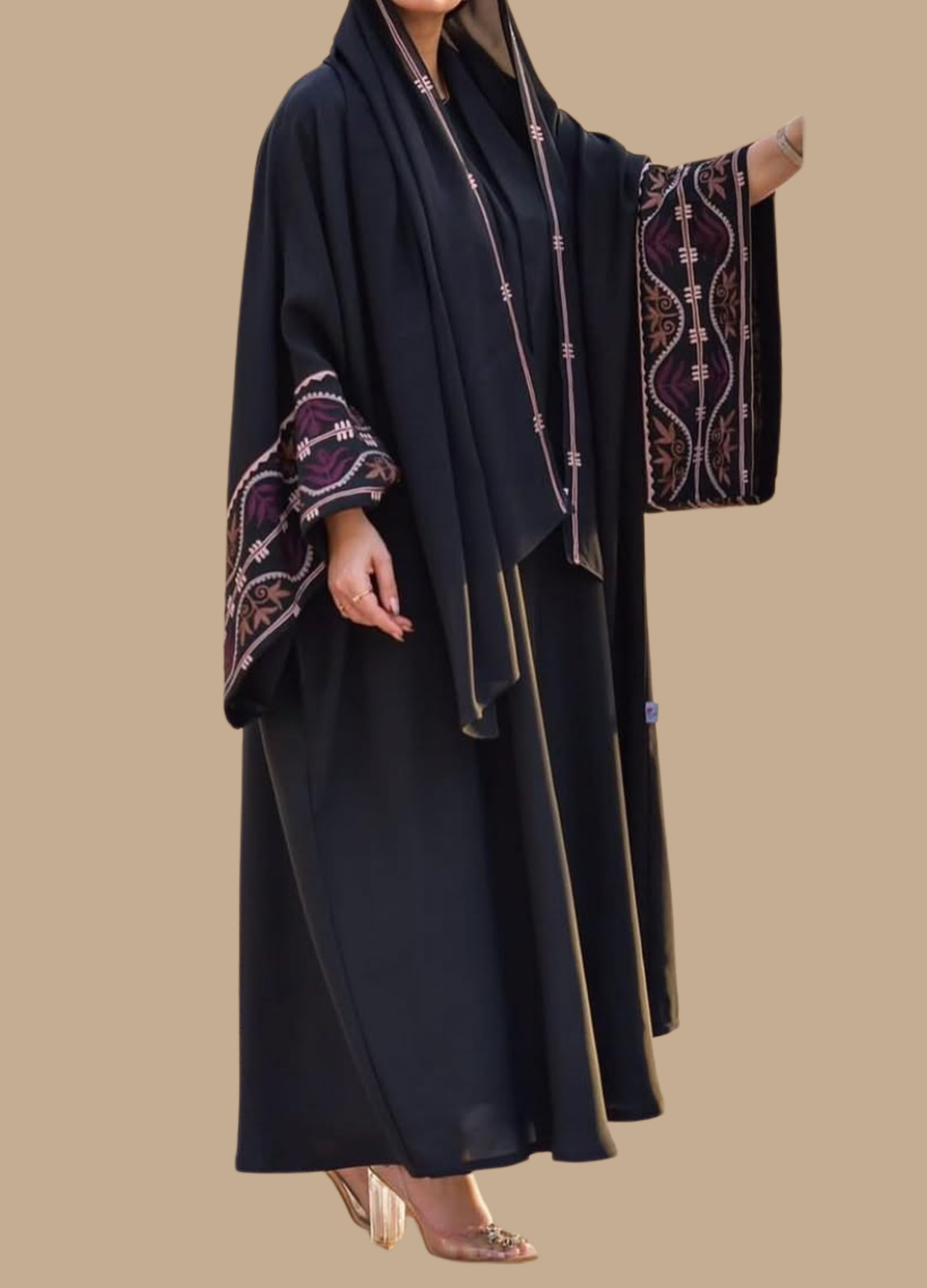 Royal Blue Vintage Sleeve Abaya