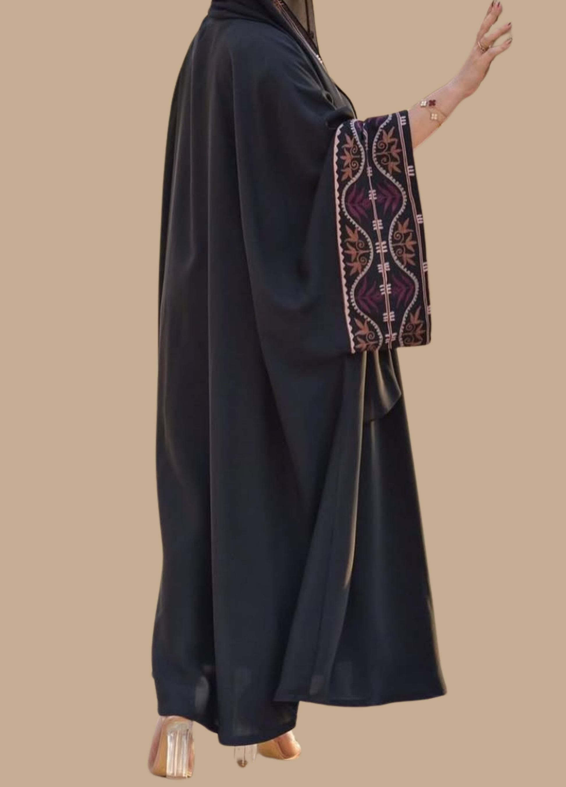 Royal Blue Vintage Sleeve Abaya