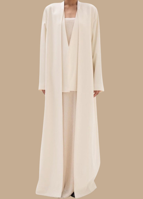 Ivory Grace Open Abaya